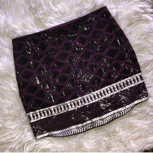 ✨NWOT Tribal Printed Sequin Skirt✨